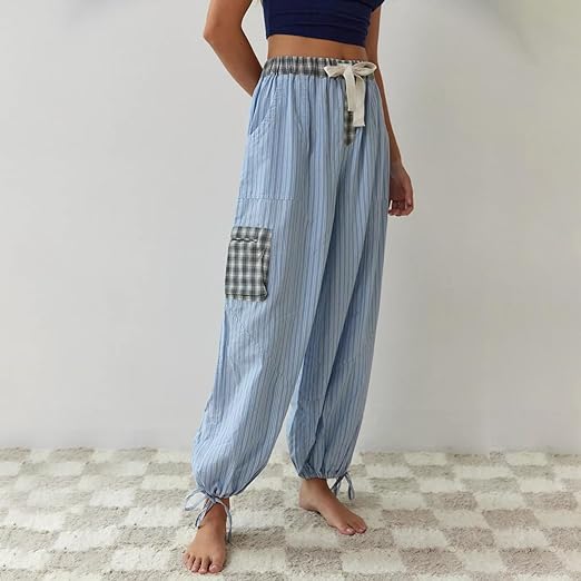 Charlotte | Pijama Confortável Chic À Riscas e Xadrez