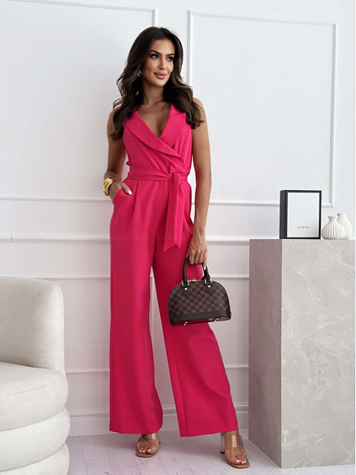 Natacha | Combinazione Elegante – Scollo Incrociato E Vita Sottolineata