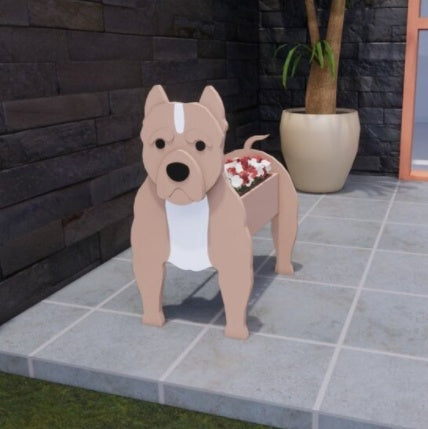 犬の形をしたオリジナルプランター