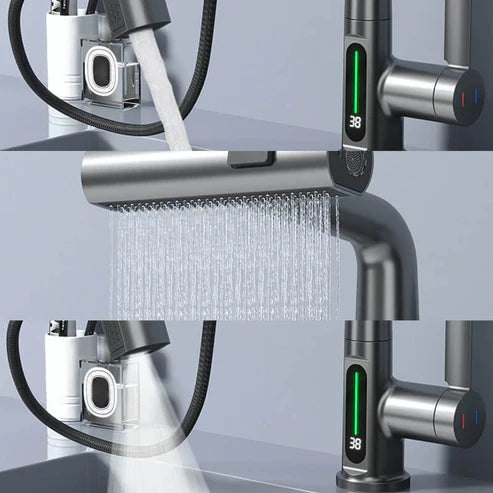 Grifo Flexible Inteligente – Pantalla Digital y Temperatura En Vivo