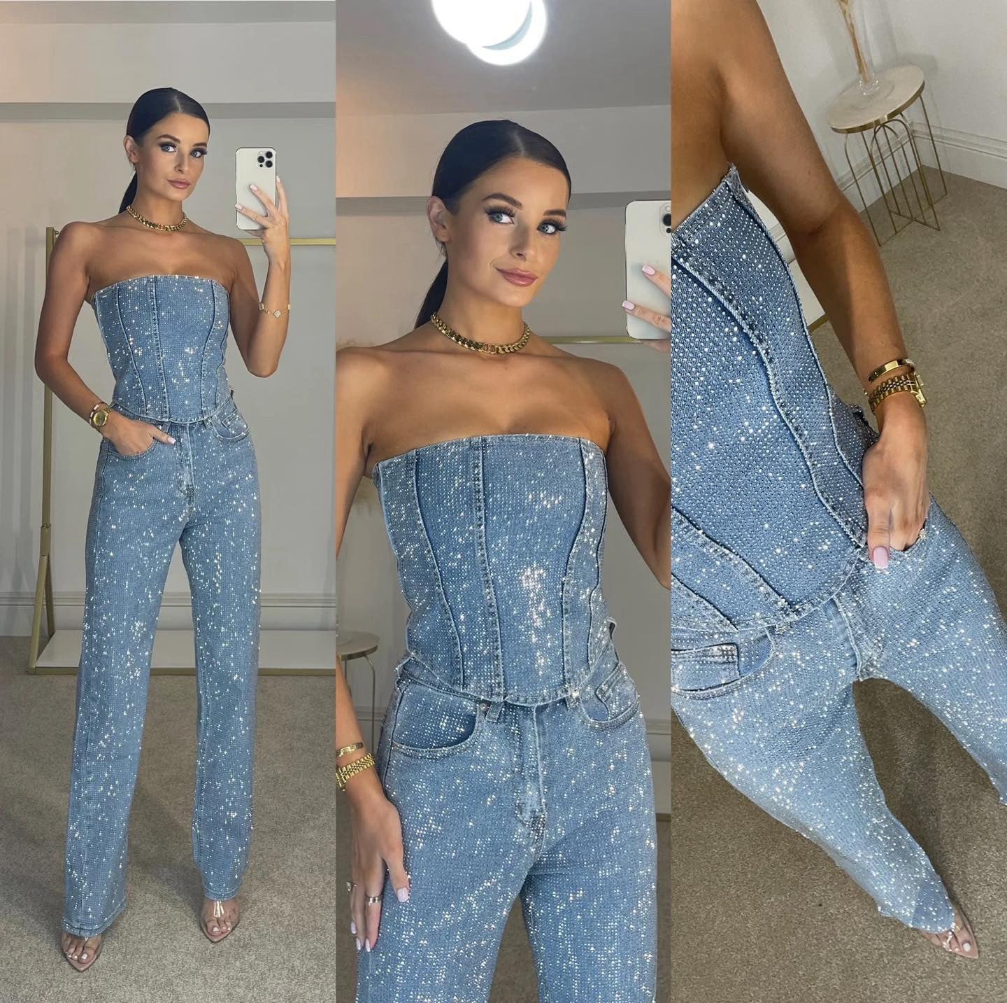 Ginia | Lange Bustier-Overall – Glamour und Distinktion