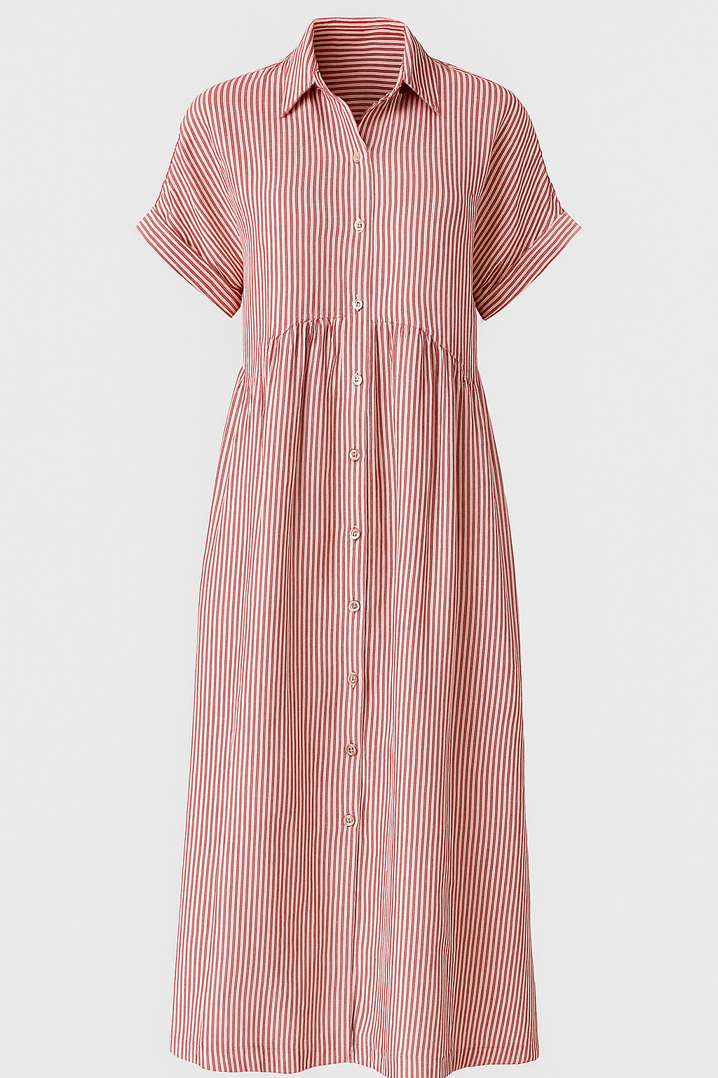 ポケット付きミディドレス - エレガントで快適、実用的なポケット付き