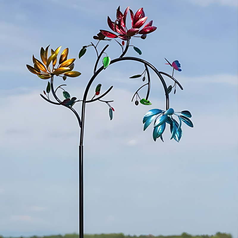 Hageblomster Vindturbine – Fargerik og roterende dekorasjon