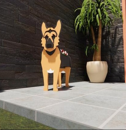 犬の形をしたオリジナルプランター