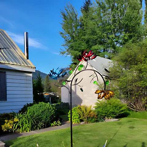 Hageblomster Vindturbine – Fargerik og roterende dekorasjon