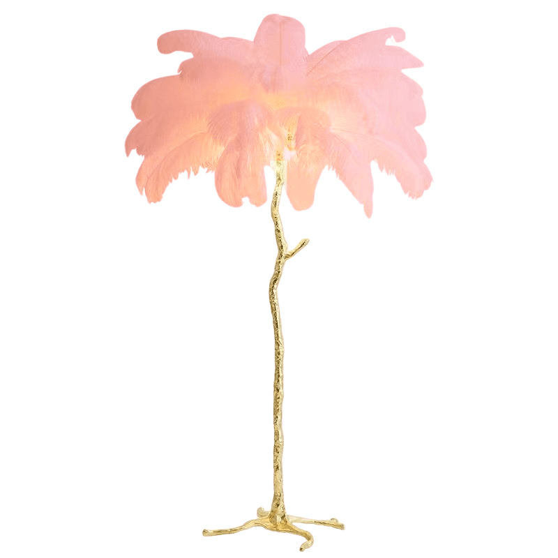 Luksus Sollampe – Elegant Fjer Skærm 