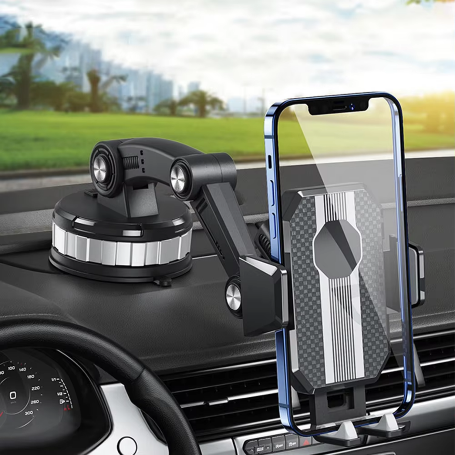 Στήριγμα Smartphone Αυτοκινήτου Περιστροφικό 360° — Πλήρης Περιστροφή Και Μέγιστη Σταθερότητα 