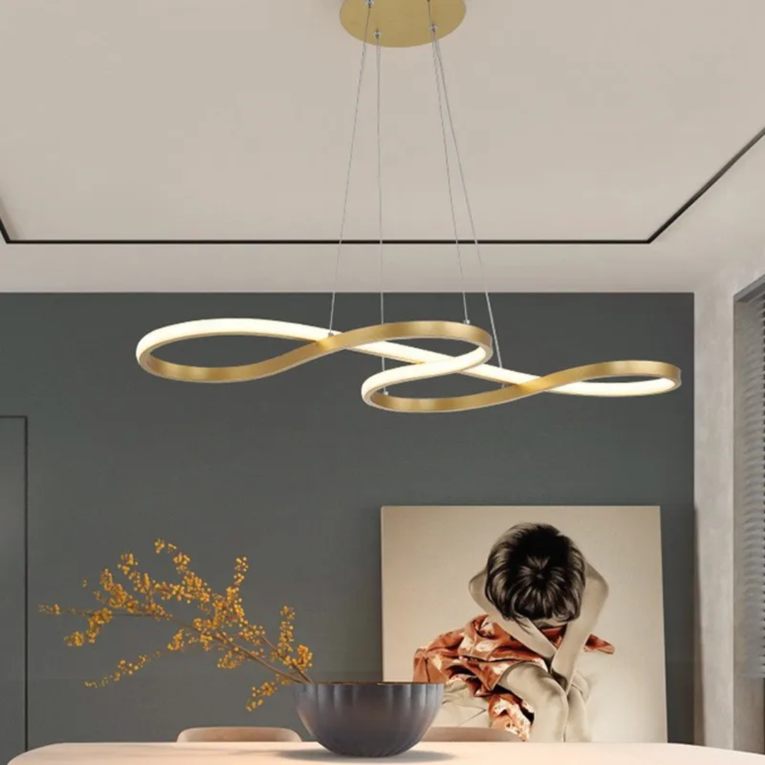 Moderna LED-hänglampa i ringar – Elegant och futuristisk design 