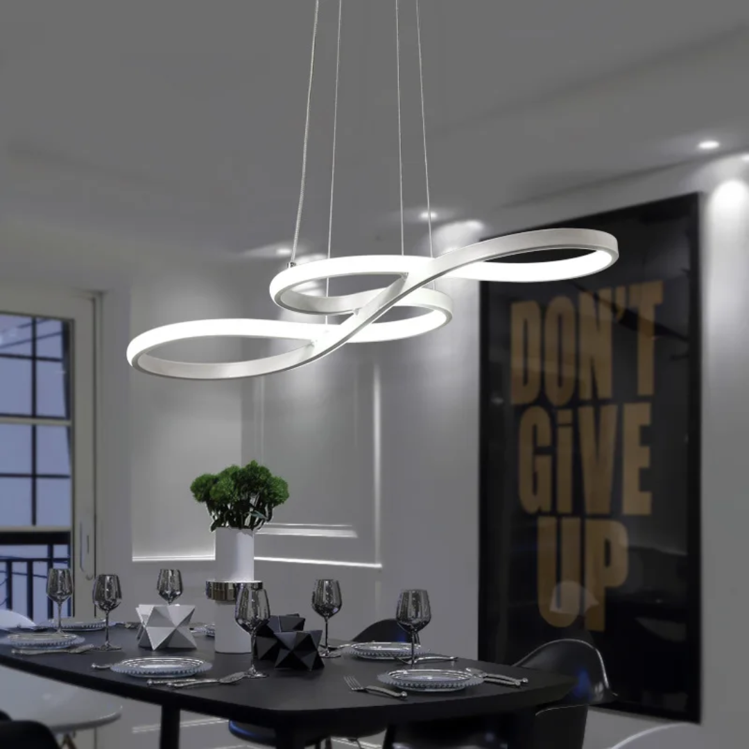 Moderna LED-hänglampa i ringar – Elegant och futuristisk design 
