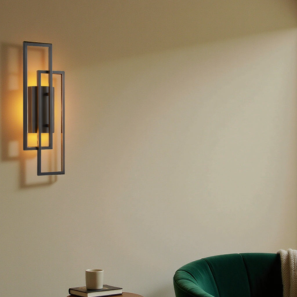 Rektangulær Geometrisk Vegglampe – Eleganse Og Modernitet 