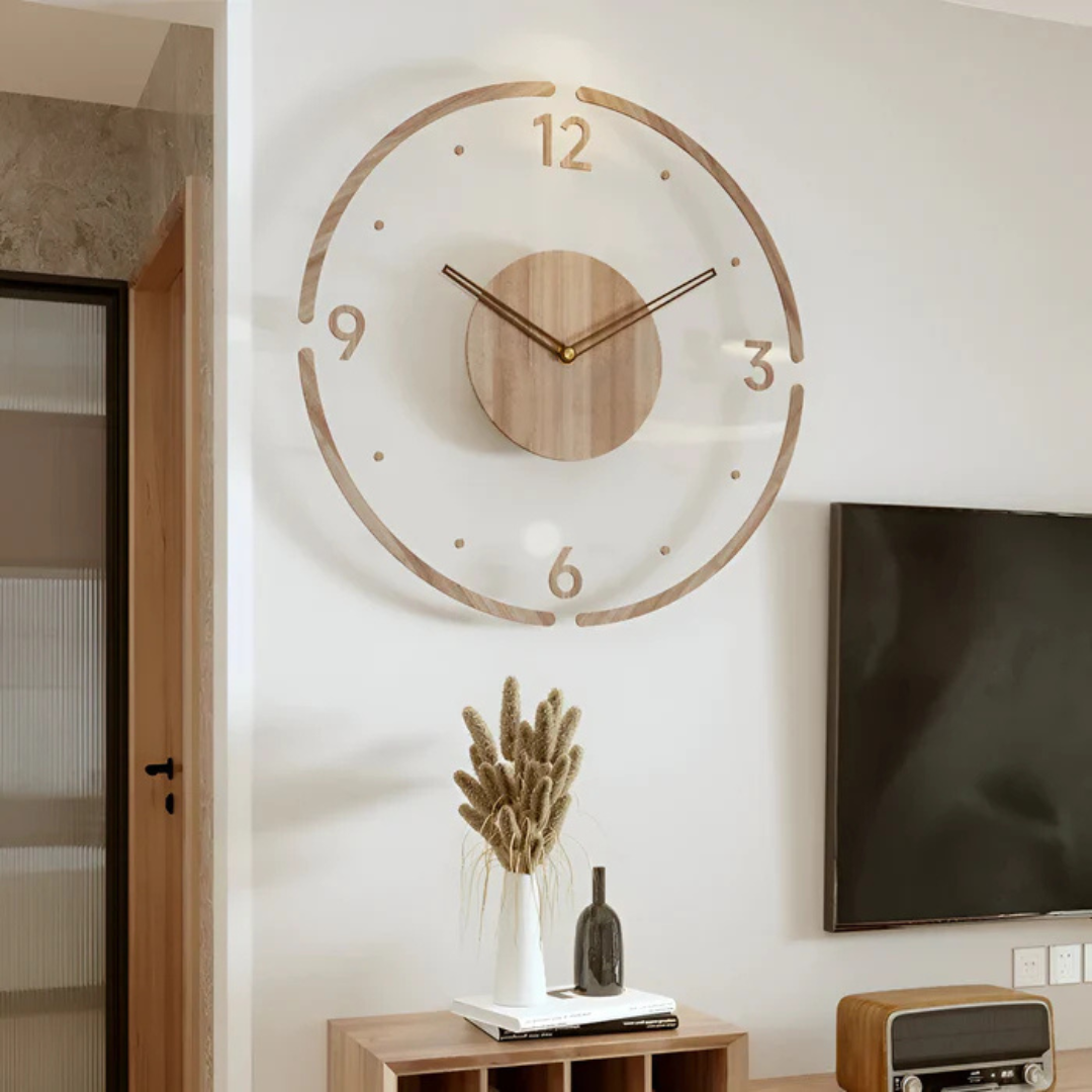 Stor Veggklokke – Elegant og Moderne Design 