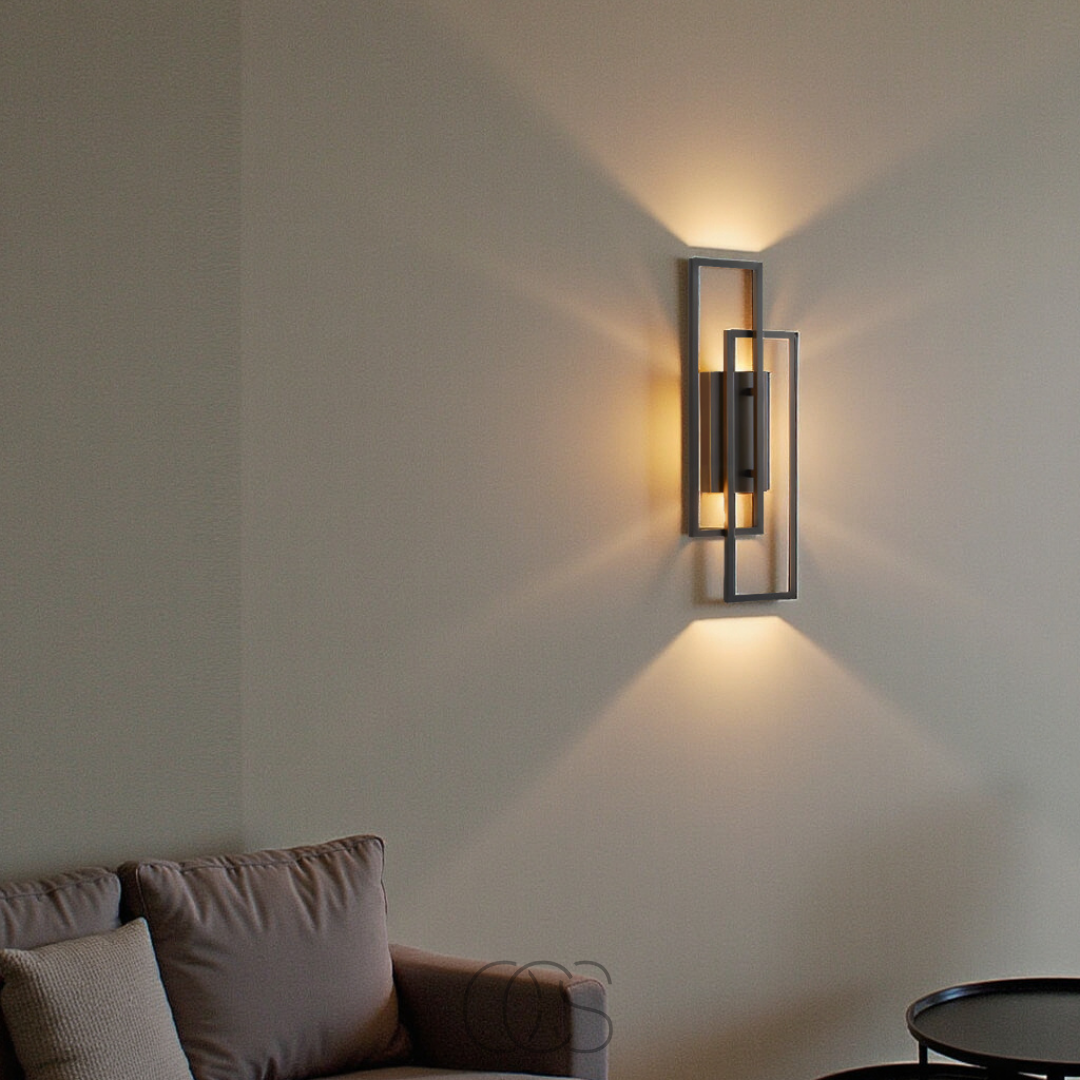 Rektangulær Geometrisk Vegglampe – Eleganse Og Modernitet 