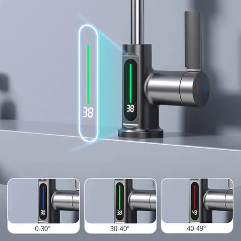 Grifo Flexible Inteligente – Pantalla Digital y Temperatura En Vivo 