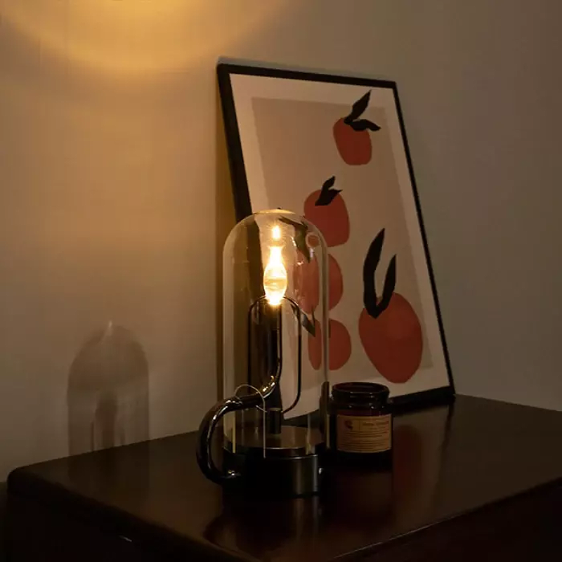 Lampe De Table — Éclairage Chaleureux Effet Flamme