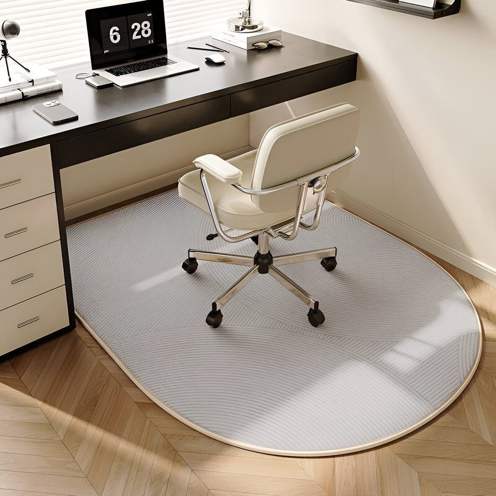 Tapis Ovale Antidérapant Pour Chambre Et Bureau — Sécurité Au Sol & Finition Soignée