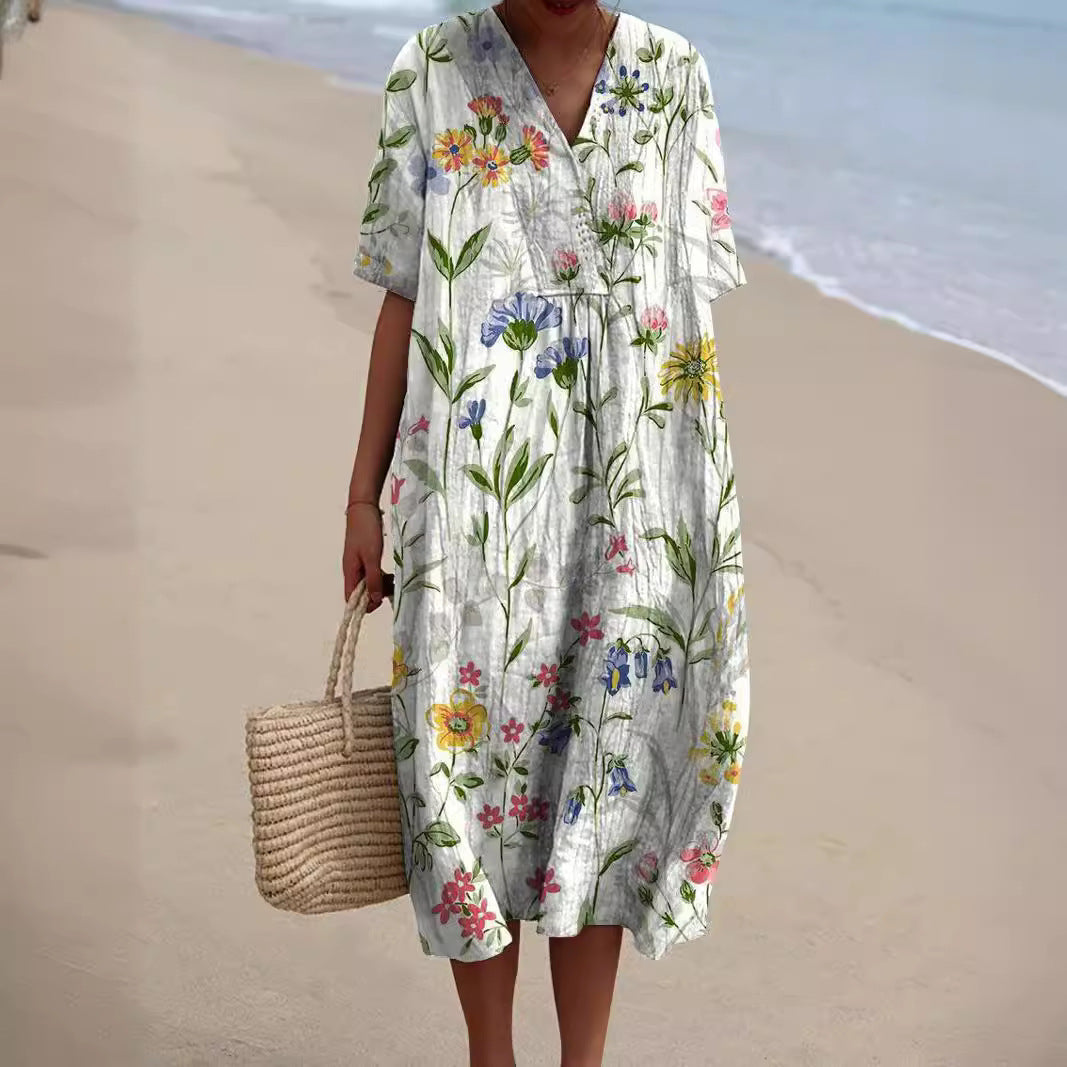 Sabrine | Mid-Length Dress for Women – Lightness and Summer Spirit 