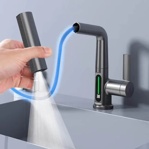 Grifo Flexible Inteligente – Pantalla Digital y Temperatura En Vivo 
