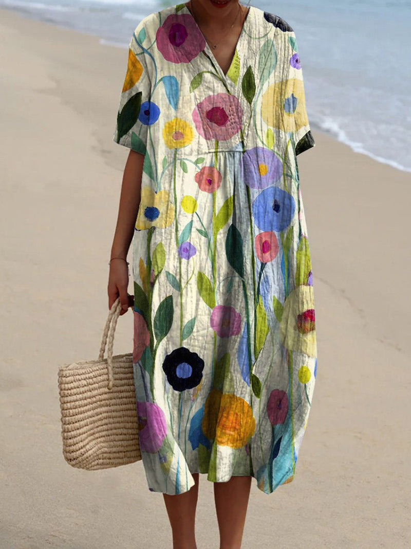 Sabrine | Mid-Length Dress for Women – Lightness and Summer Spirit 