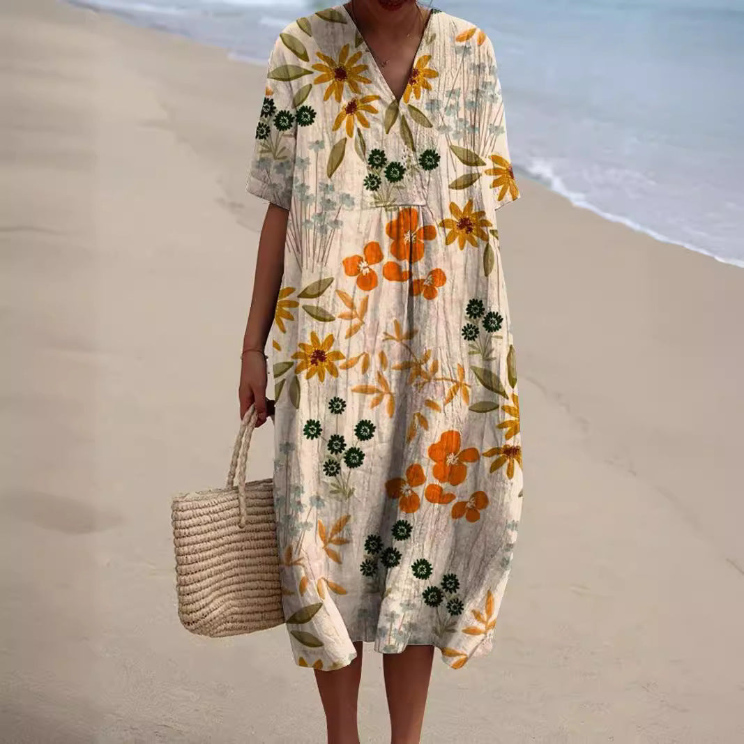 Sabrine | Mid-Length Dress for Women – Lightness and Summer Spirit 