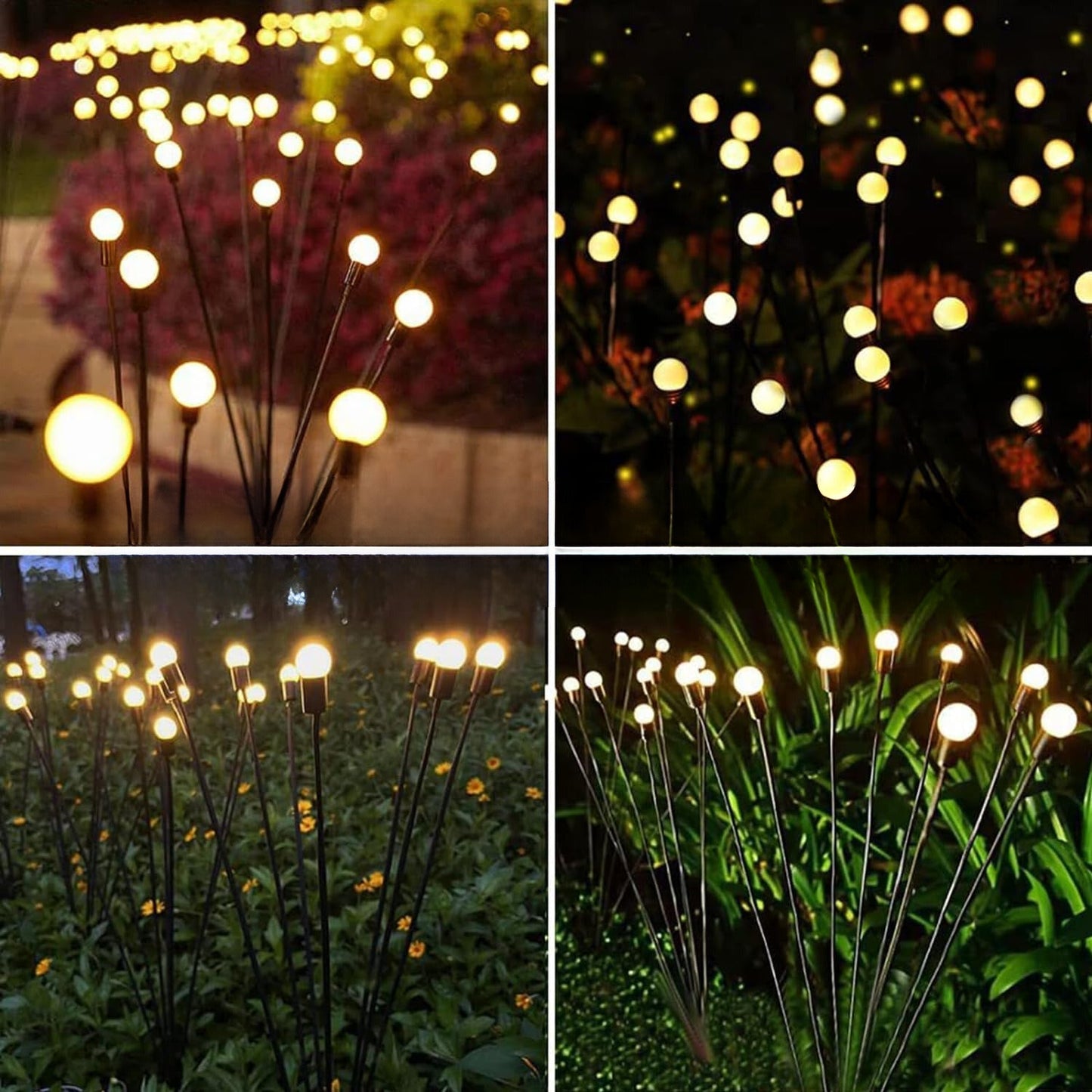 Lámparas LED Luciérnagas A Energía Solar – Ambiente Mágico Para Su Jardín 