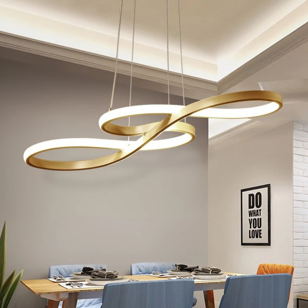Moderna LED-hänglampa i ringar – Elegant och futuristisk design 