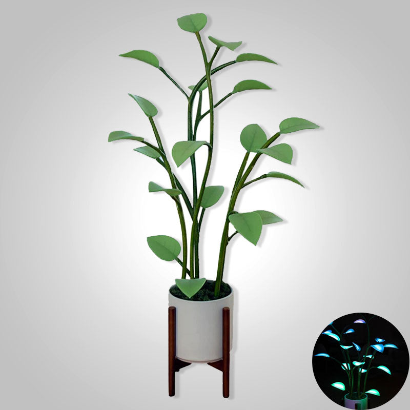 Magisk LED-lampe i planteform – Naturlig og fortryllende stemning 