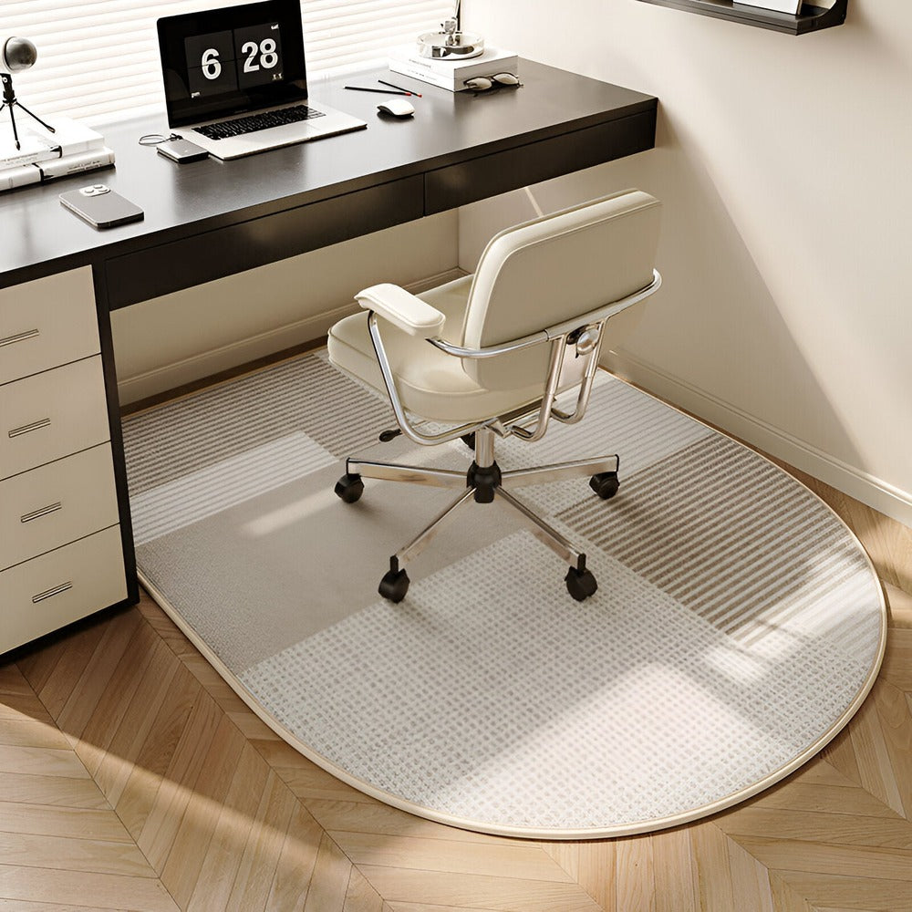 Tapis Ovale Antidérapant Pour Chambre Et Bureau — Sécurité Au Sol & Finition Soignée