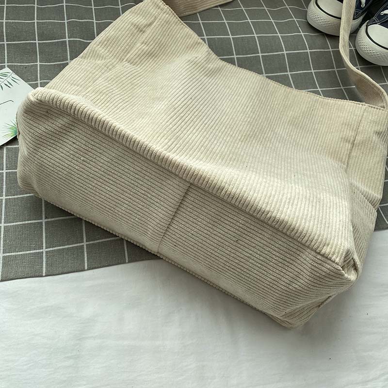 Bolso Bandolera de Lona Cotelé – Estilo Casual y Elegante 