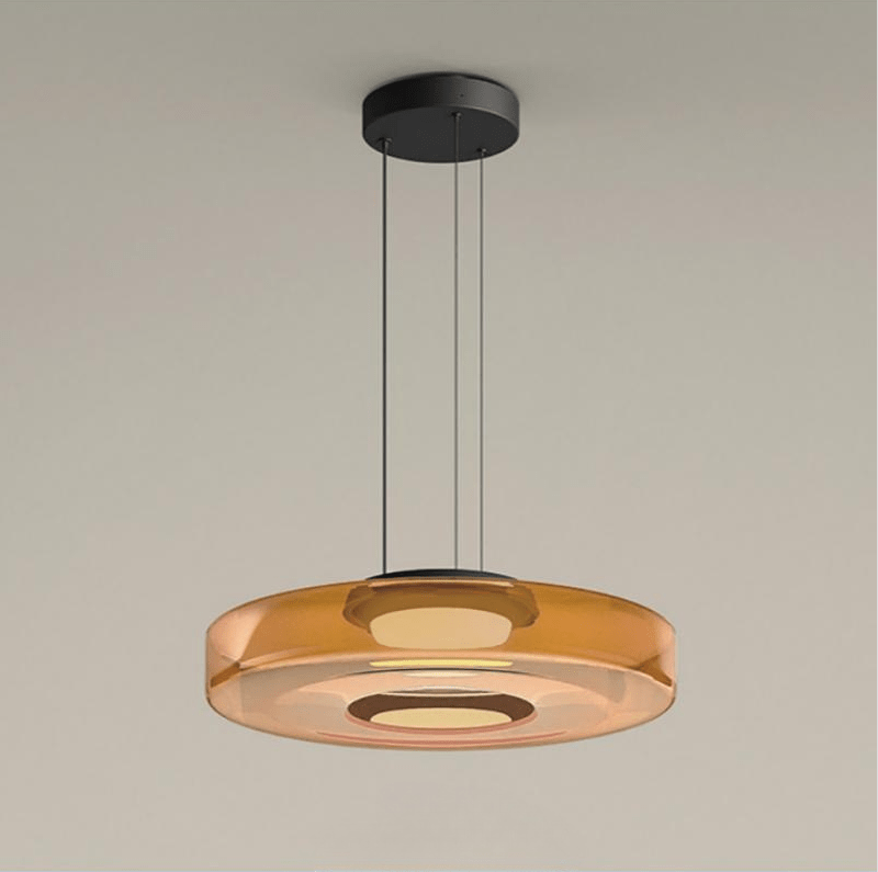 Candeeiro suspenso de vidro estilo Bauhaus - Elegância e modernidade