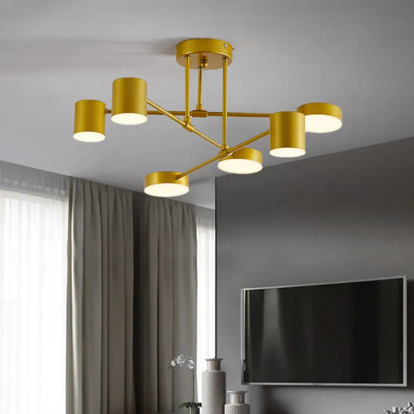 Nowoczesny sufitowy z 6 ruchomymi diodami LED – wszechstronne oświetlenie i elegancki design 