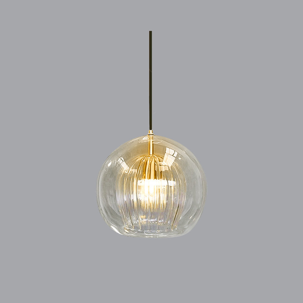 Elegant og Varme Glasspendellampe – Stil og Raffinement 