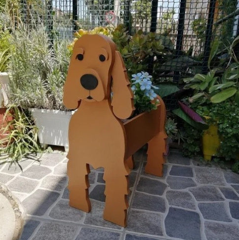 犬の形をしたオリジナルプランター 