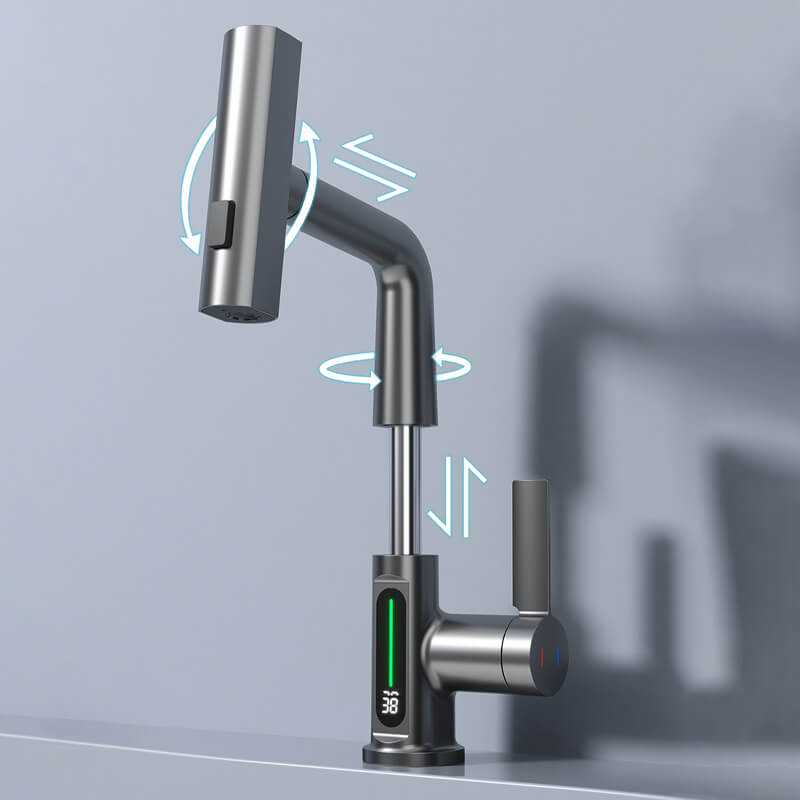 Grifo Flexible Inteligente – Pantalla Digital y Temperatura En Vivo 