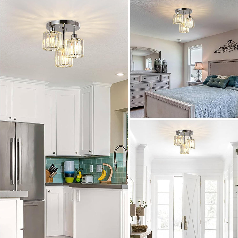 Semi-inbouw plafondlamp – Moderne elegantie en verfijnde glans 