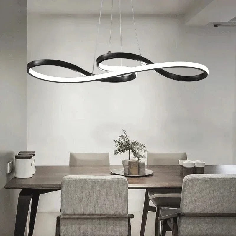 Moderna LED-hänglampa i ringar – Elegant och futuristisk design 