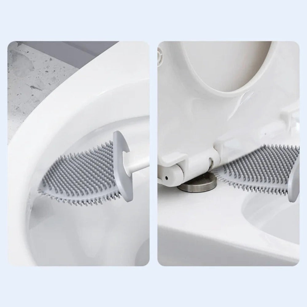Cepillo de inodoro de silicona flexible – diseño duradero y antibacteriano 