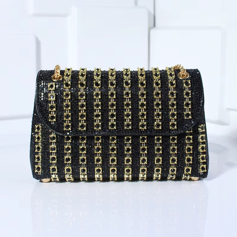 Ida | Bolsa de Noite Ornada com Strass — Elegância Brilhante para as Suas Saídas 