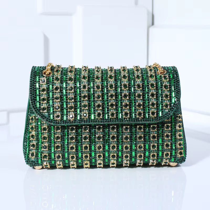 Ida | Bolsa de Noite Ornada com Strass — Elegância Brilhante para as Suas Saídas 