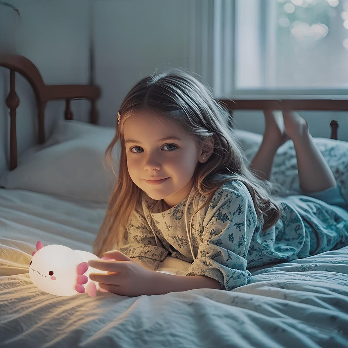 Nattbordlampe – Smilende og lysende salamander 