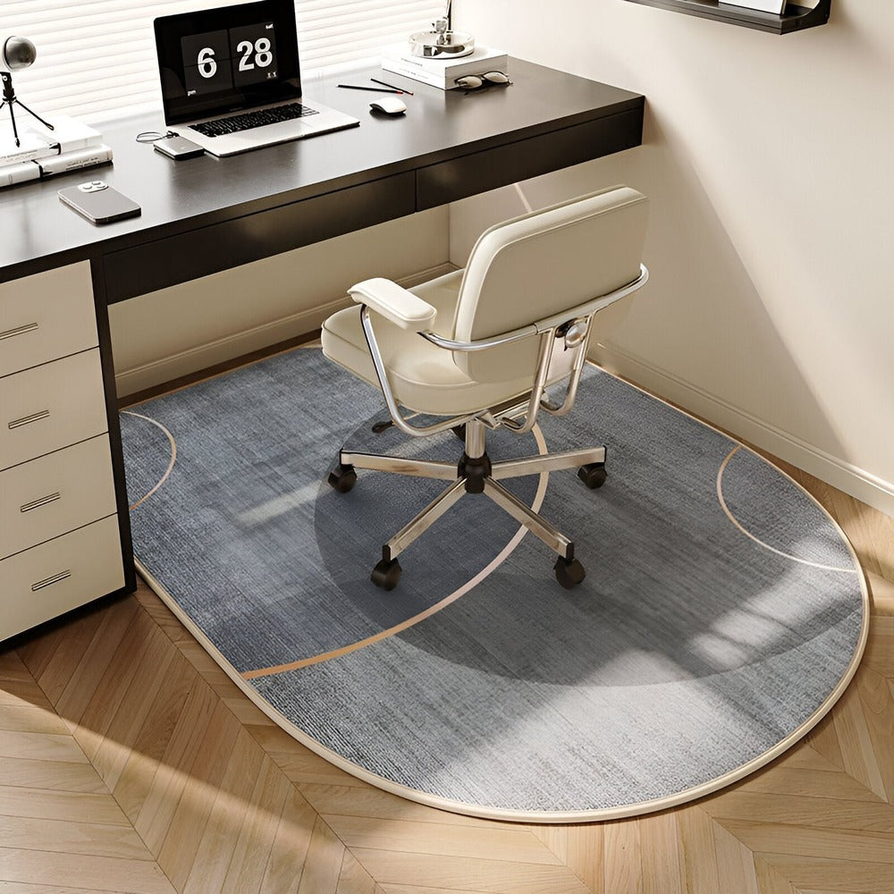 Tapis Ovale Antidérapant Pour Chambre Et Bureau — Sécurité Au Sol & Finition Soignée