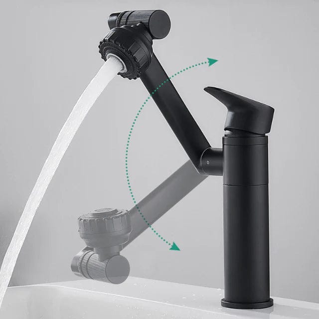 Flexibler 360° Drehhahn – Einstellbarer Strahl und Sprühfunktion 