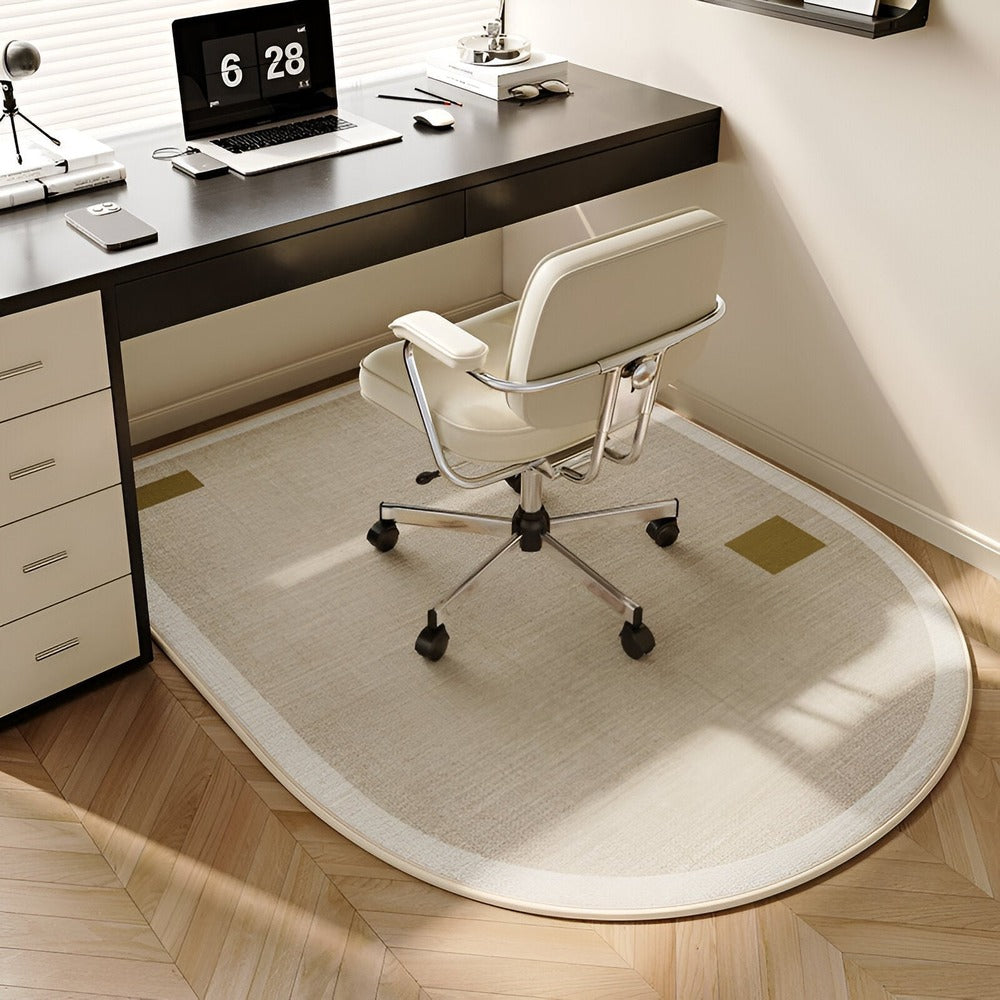 Tapis Ovale Antidérapant Pour Chambre Et Bureau — Sécurité Au Sol & Finition Soignée