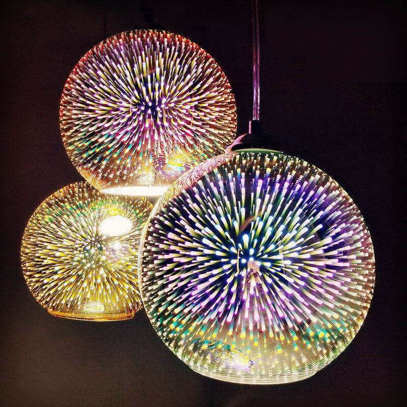 Moderna hängande lampa med fyrverkerieffekt – Visuellt sken och trendig design 