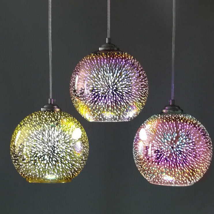 Moderna hängande lampa med fyrverkerieffekt – Visuellt sken och trendig design 