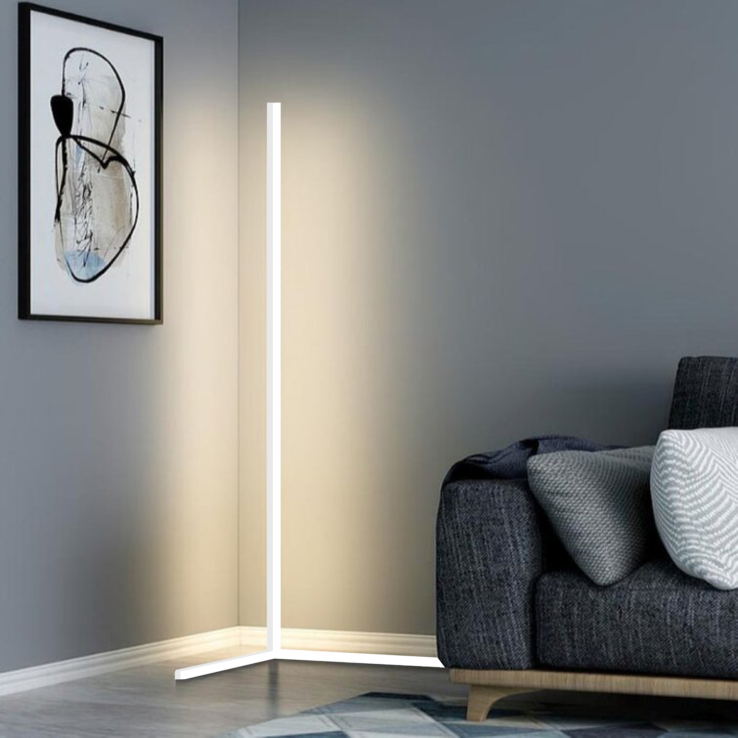 مصباح زاوية LED - إضاءة جو وتصميم بسيط 