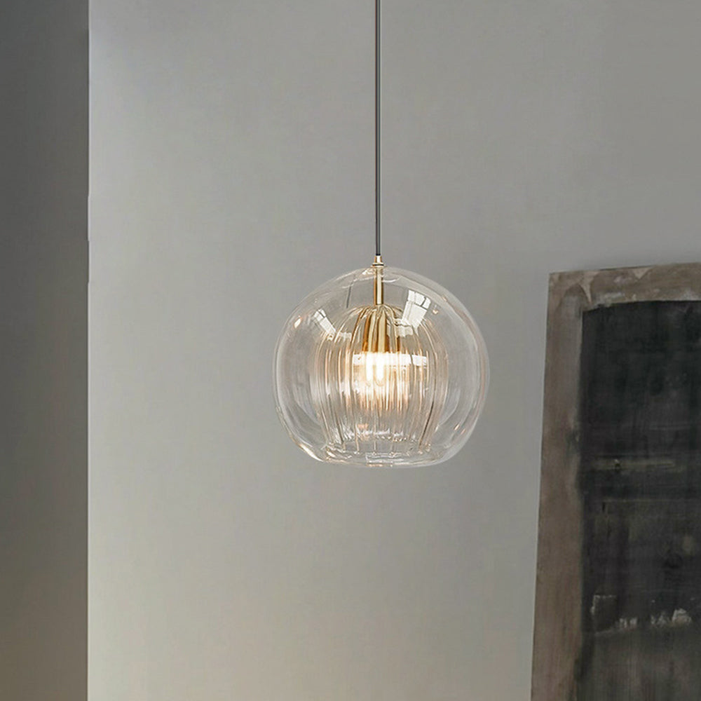 Elegant og Varme Glasspendellampe – Stil og Raffinement 